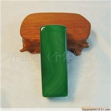 供应天然绿玛瑙印章办公礼品商务礼品篆刻印章礼品工艺品