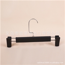 黑色磨砂裤夹加厚塑料衣架批发服装店衣架防滑裤架限时包邮