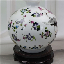 景德镇陶瓷器夜光石榴瓶现代时尚家居创意装饰品工艺品摆件