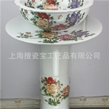 景德镇陶瓷台盆、中国风台盆、艺术陶瓷台盆上海供应