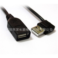 直角弯插头(右弯)USB2.0延长线AM/AF可接U盘