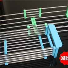 供应不锈钢可伸缩沥水架（绿色）
