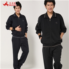 【时尚】吉诺威13春新款正品南韩丝高档男休闲大码运动套装运动服