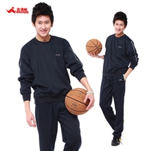 【时尚】吉诺威南韩丝圆领春秋款男加肥加大休闲运动服76612#