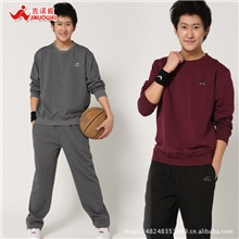 2013秋装新款吉诺威男士运动套装长裤圆领套头纯棉运动服男