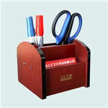 上汇正品9309/木质笔筒多功能桌面收纳组合座商务创意时尚空间