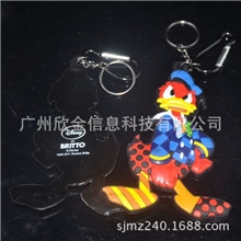 【深圳宝安工厂定制促销礼品】动漫唐老鸭时尚锁匙扣个性设计