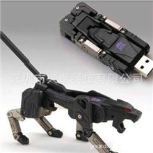 工厂热销推荐变型机械狗卡通U盘批发专业的U盘工厂