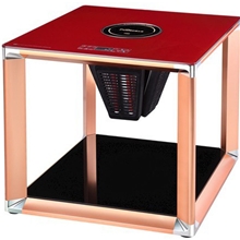 钢化玻璃面板电暖桌单层铝合金FC-80DL