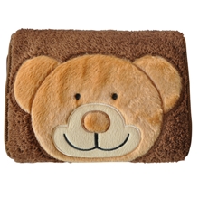 尔腾暖手宝卡通电热水袋绒毛暖手袋防爆暖水袋2013深咖套装