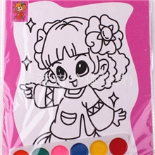 大号大6色大号水粉画儿童水彩画/水粉画批发/A4纸大小