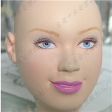 厂家生产植绒模特头植绒模特制品塑胶制品厂成本搪胶玩具