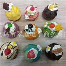 厂家直销仿真食物系挂件钥匙扣冰箱贴广告促销品-蛋糕