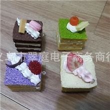 厂家直销仿真食品系手机挂件钥匙扣冰箱贴广告促销品-蛋糕