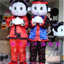 行走卡通人偶服装卡通表演服装金童玉女卡通人偶卡通服装