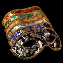 凤尾布艺围边面具威尼斯面具舞会面具批发厂家直销