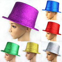 供应魔术帽子pvc帽子金粉帽子万圣节帽子批发厂家直销