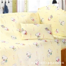 婴儿床上用品全棉床品史奴比床品套件全棉精纺床围床品套件