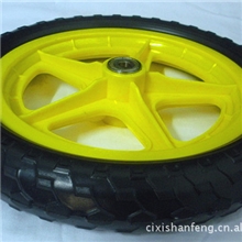 供应12寸带轴承高档环保发泡轮，多种配色供选