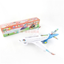 实色灯光音乐万向电动飞机儿童玩具