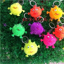 红利闪光毛毛球1号短毛（钥匙扣）厂家直销