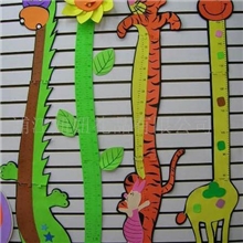 厂家直销1.6米卡通EVA身高尺批发儿童装饰房间必备