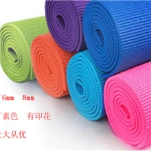 批发淘宝瑜伽垫6mm/8mm瑜伽地毯铺巾高回弹无味素色/印花防滑