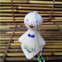 日式陶瓷招财猫风铃汽车挂饰品门饰晴天娃娃100大号