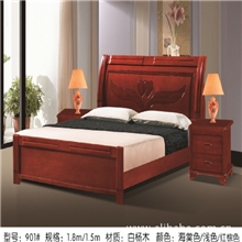 低价460元时尚经典雕花永结同心1.8/1.5米家居卧室实木双人床