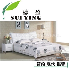 供应厂家软床批发，卧室家具，简约皮床，1.8米双人床S185