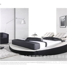 供应家具批量热销时尚大方双人床1.8米真皮床床架定做A066