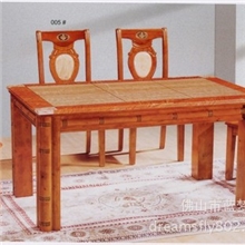 大理石方形餐桌/天然石台面/1.3米1.5米高档橡木餐厅家具XH-WB06