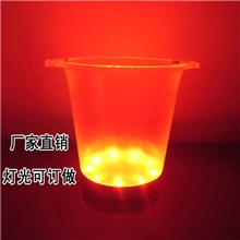 发光冰桶香槟冰桶硬塑胶9颗LED彩灯冰桶时尚酒吧用品