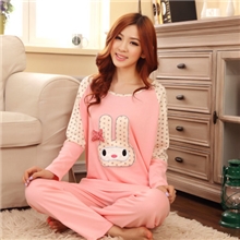 长袖睡衣批发纯棉居家服春秋夏薄款少女士长袖女士睡衣套装女