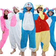 淘宝爆款清仓男女新款叮当猫维尼熊恐龙爱情公寓连体睡衣套装