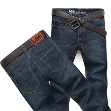 厂价直销LEE牛仔裤批发原单修身直筒男式牛仔长裤一件代发0299