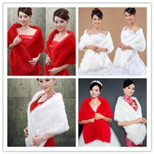 新娘婚纱披肩长条披肩新娘饰品批发婚纱礼服毛披肩特价