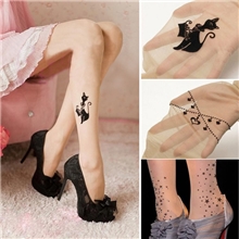 Catgirli韩国日本女包芯丝夏季植绒小猫纹身丝袜连裤袜子批发厂家