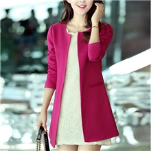 2013秋冬爆款新款韩版简约女西装外套百搭中长款大码大衣外套