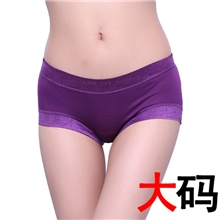 淘宝活动爆款竹纤维中腰无痕女士内裤批发L码女士三角裤63310