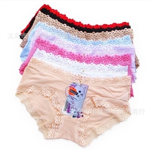 2013淘宝爆款莫代儿女士内裤蕾丝三花边女式少女三角内裤批发