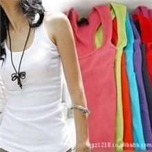 爆款批发工字背心细螺纹棉女士时尚吊带打底衫韩版糖果吊带
