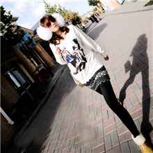 超厚保暖不倒绒雪花小鹿仿羊绒九分打底裤批发