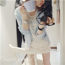 现货春夏装韩国party雪纺包臀短裙花朵半身裙#6010