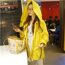 现货春装party大帽领宽松工装风衣外套3天左右发货#1063