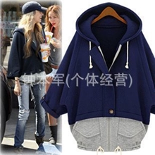 现货批发大码女装欧美风休闲拼接大码女装开衫拼色卫衣抓绒外套