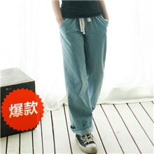 【秋之白华】2013新款森林系直筒水洗休闲宽松牛仔裤