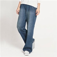 【秋之白华】森林系直筒水洗全棉休闲宽松牛仔裤