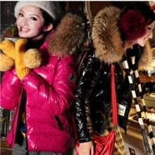 【特价清仓】秋冬新款超大毛领加厚女士修身羽绒服