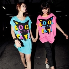 2013夏装新款韩版女装印花宽松T蝙蝠衫女短袖t女